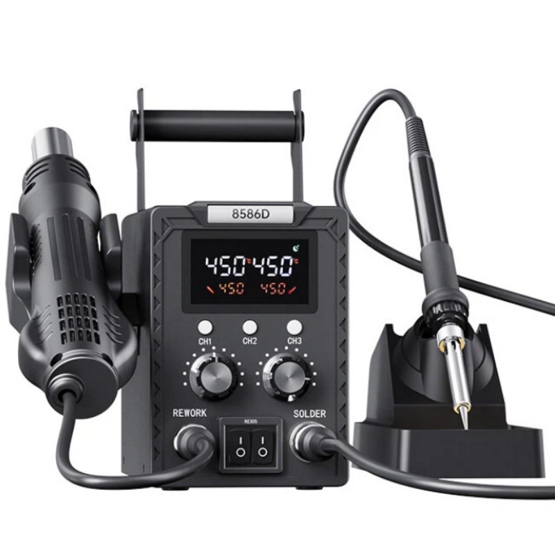 Smd Rework Station Hot Air Soldering 2 In 1 - K8586D 2-in-1 soldeer- en reparatiewerkstation met