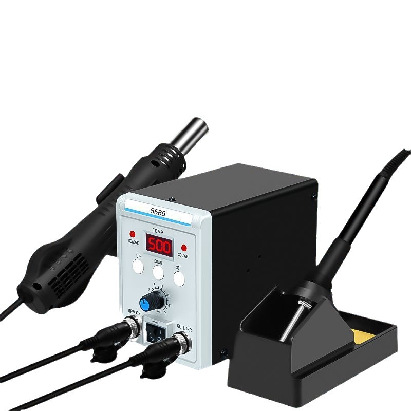 Smd Rework Station Hot Air Soldering 2 In 1 - 8586 2-in-1 soldeer- en reparatieset met