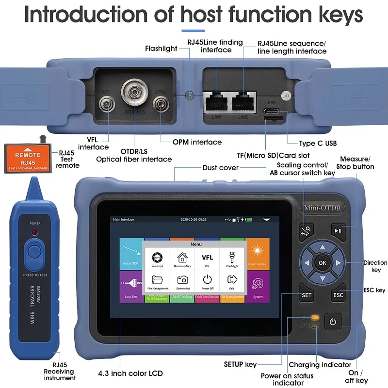Novker 12-in-1 Mini OTDR NK400 - Optical Time Domain Reflectometer Otdr 1310 1550Nm recensie en prijs